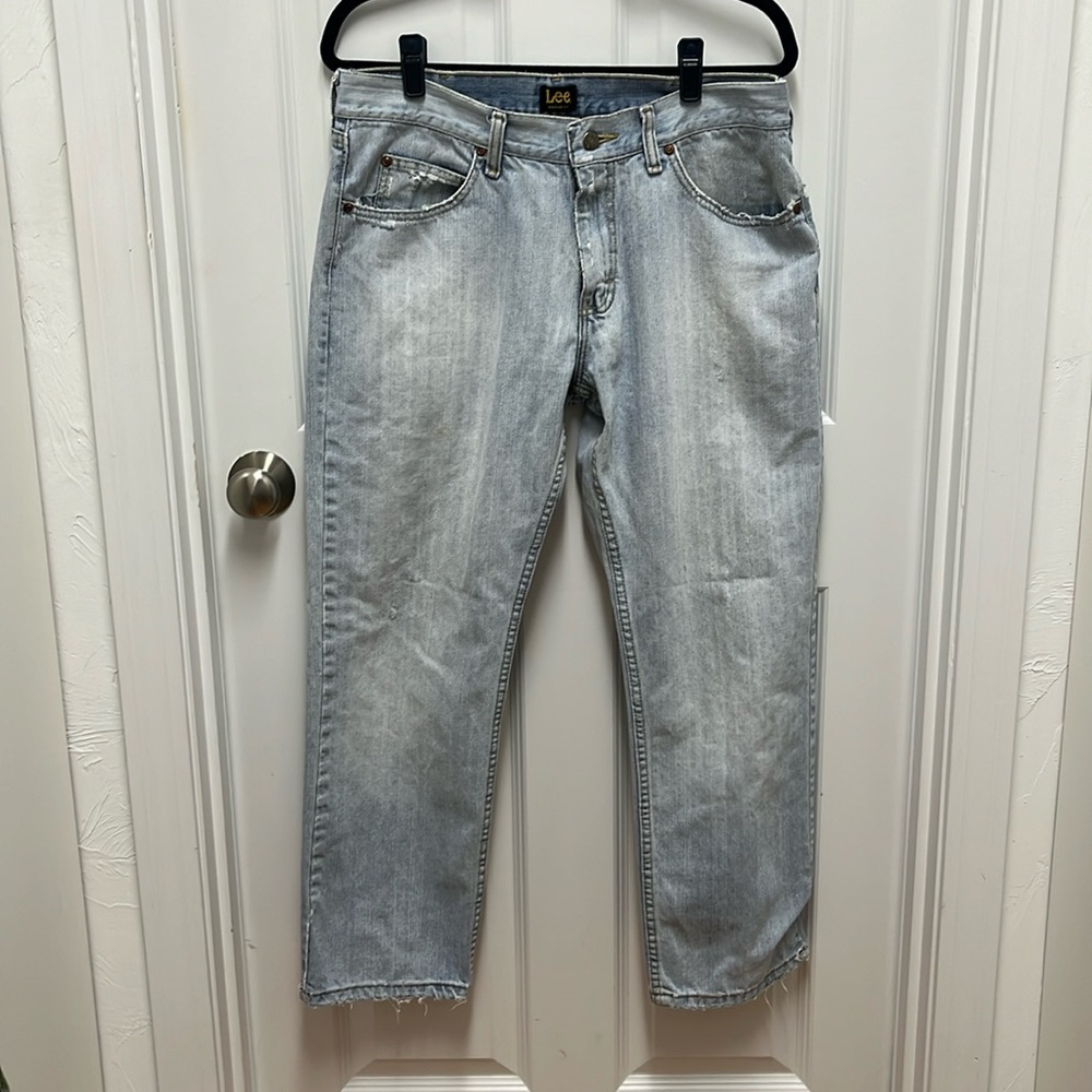 Vintage Lee Brooklyn Jeans Light Blue Denim Oldschool Jeans Size W34x29